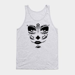 Sugar Skull Woman Face Tank Top